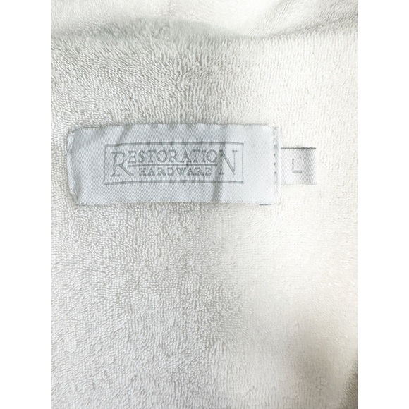 Restoration Hardware Spa Robe Luxurious Lounge Long Terry Lined Bath Robe Size L - Picture 4 of 6